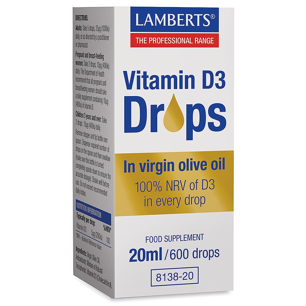 Vitamin D3 Drops | Vitamin D | Lamberts Healthcare