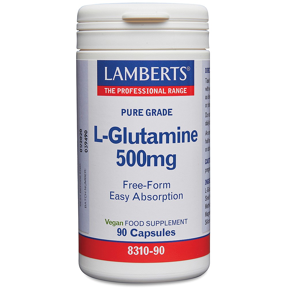 L-Glutamine 500mg | Single Amino Acids | Lamberts Healthcare L-Glutamine 500mg | Single Amino Acids | Lamberts Healthcare
