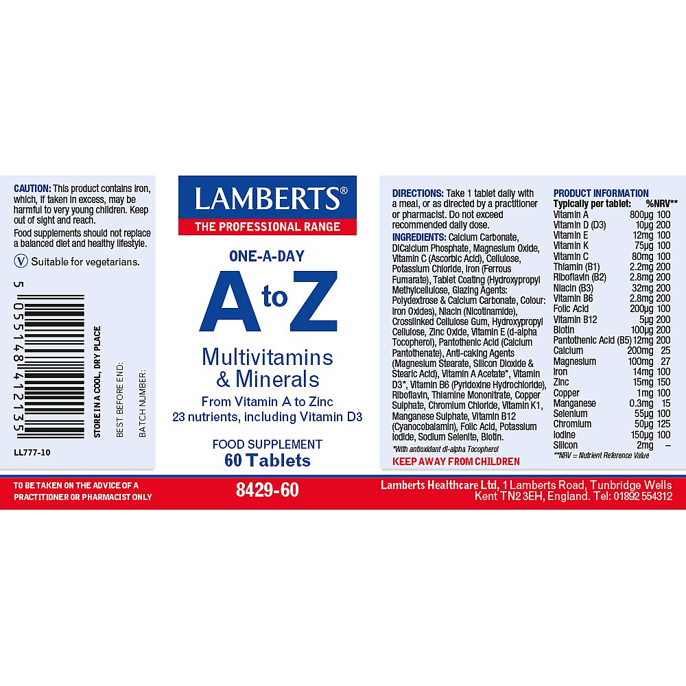 Συζήτηση για το Lamberts A to Z Multivitamins 60 ταμπλέτες Skroutz.gr
