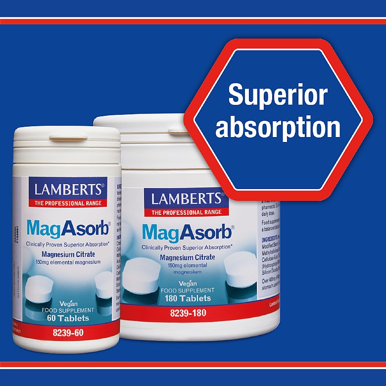 Lamberts MagAsorb® 150mg Tablets